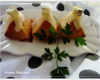 Pyramides de poires au roquefort