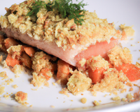 Crumble salé au saumon