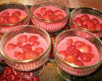 Fraises à la nage au thé vert à la menthe