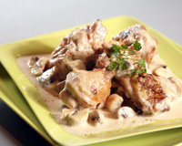 Fricassée de volaille de Bresse à la crème