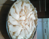 Tarte aux poires, carambars caramel et spéculoos