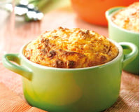 Soufflé de carottes au jambon et au ketchup