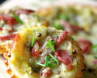 Tartelettes feuilletées aux poireaux, Comté et Bacon