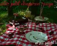 Un gâteau au chocolat, quelques bonbons et voilà un grand méchant loup très sympa pour un goûter 'petit chaperon rouge'.