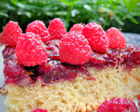 Gâteau aux framboises économique