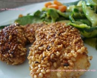 Croquettes de poulet au sésame et soja