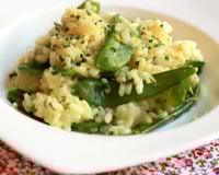 Risotto citron -pois gourmands