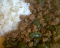 Recette végétalienne saveurs asiatiques (protéines de soja, poivron, shoyu, gingembre)