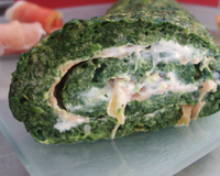 Roulé d'épinards fromage frais / jambon