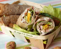 Wraps de sarrasin fromage aux noix et jambon de Parme