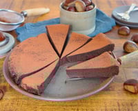 Fondant à la crème de marrons et chocolat