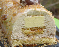 Bûche marrons, bûche marrons, vanille, orange