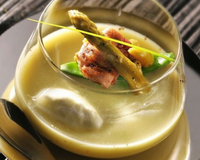 Bouillon d'asperges, sot-l'y-laisse et sarriette