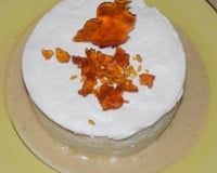 Îles flottante à la rose, éclats de caramel