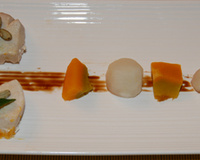 Espadon, potimarron et navets parfumés à la verveine citronnée et à la cardamone