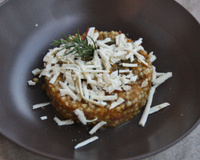 Risotto de sarrasin à la courge et speck