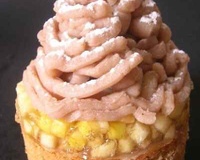 Sablé breton au marron et gélifié de pommes