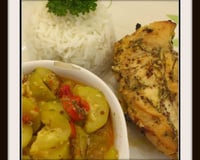 Poulet à la moutarde et au romarin