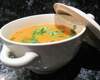 Soupe aux lentilles corail économique