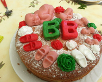 Gâteau naissance à la va-vite.