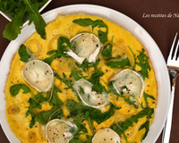 Omelette à la roquette et au fromage de chèvre