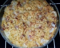 Gratin de pâtes au jambon