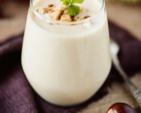 Verrines crème de châtaignes du Périgord, émulsion de foie gras des Landes