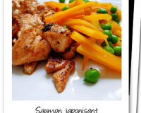 Saumon grillé et ses petits légumes nouveaux