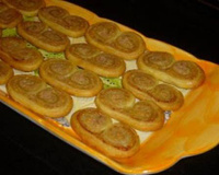 Palmiers feuilletés au jambon et aux olives