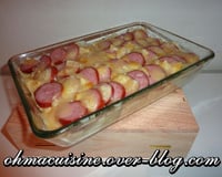 Gratin de farandelles à la saucisse de Morteau et tomme de Savoie