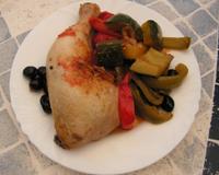 Un poulet avec plein de légumes pour faire le plein de vitamines !