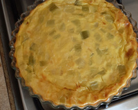 Quiche sans pâte au saumon et poireau