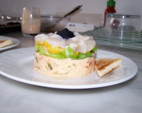 Cette recette est agréable bien fraiche, accompagnée d'un petit pain grillé. Une entrée délicieuse