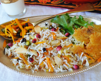 Riz-cocotte à l'orange et au safran