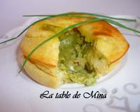 Pour une entrée 1 moelleux par personne sur un lit de salade, pour un repas 2 moelleux par personnes avec du riz sauce oseille.