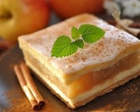 Gâteau pommes, poires, raisins et cannelle