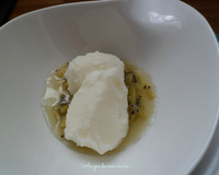 Sorbet mascarpone-citron sur lit de kiwi de l'Adour et son jus