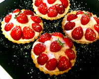 Tarte aux fraises aérienne