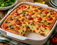 Plus léger qu'un gratin, plus réconfortant qu'une salade : ce flan soufflé aux légumes est le dîner parfait de l'été