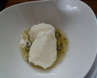 Sorbet mascarpone-citron sur lit de kiwi de l'Adour et son jus