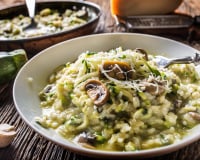 Risotto courgettes carottes champignons