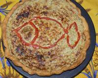 Tarte au thon, crabe et aubergines