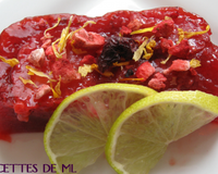 Une recette toute en fraicheur et légèreté grace a cette terrine de fraises relevé par quelques épices .