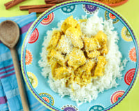 Curry de poulet avec un reste de poulet rôti