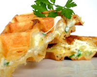 Gaufres salées fourrées aux fromages