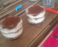 Tiramisu au chocolat au lait et chocolat noir