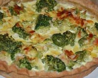 Tarte aux brocolis et amandes au curry