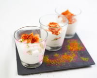 Verrines au saumon fumé crème citron au piment d