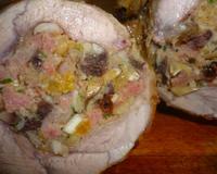 Inspirée du poulet de Noël farci aux fruits secs et aux botifarras, plat traditionnel catalan de Noël