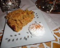 Crumble aux pommes et raisins secs